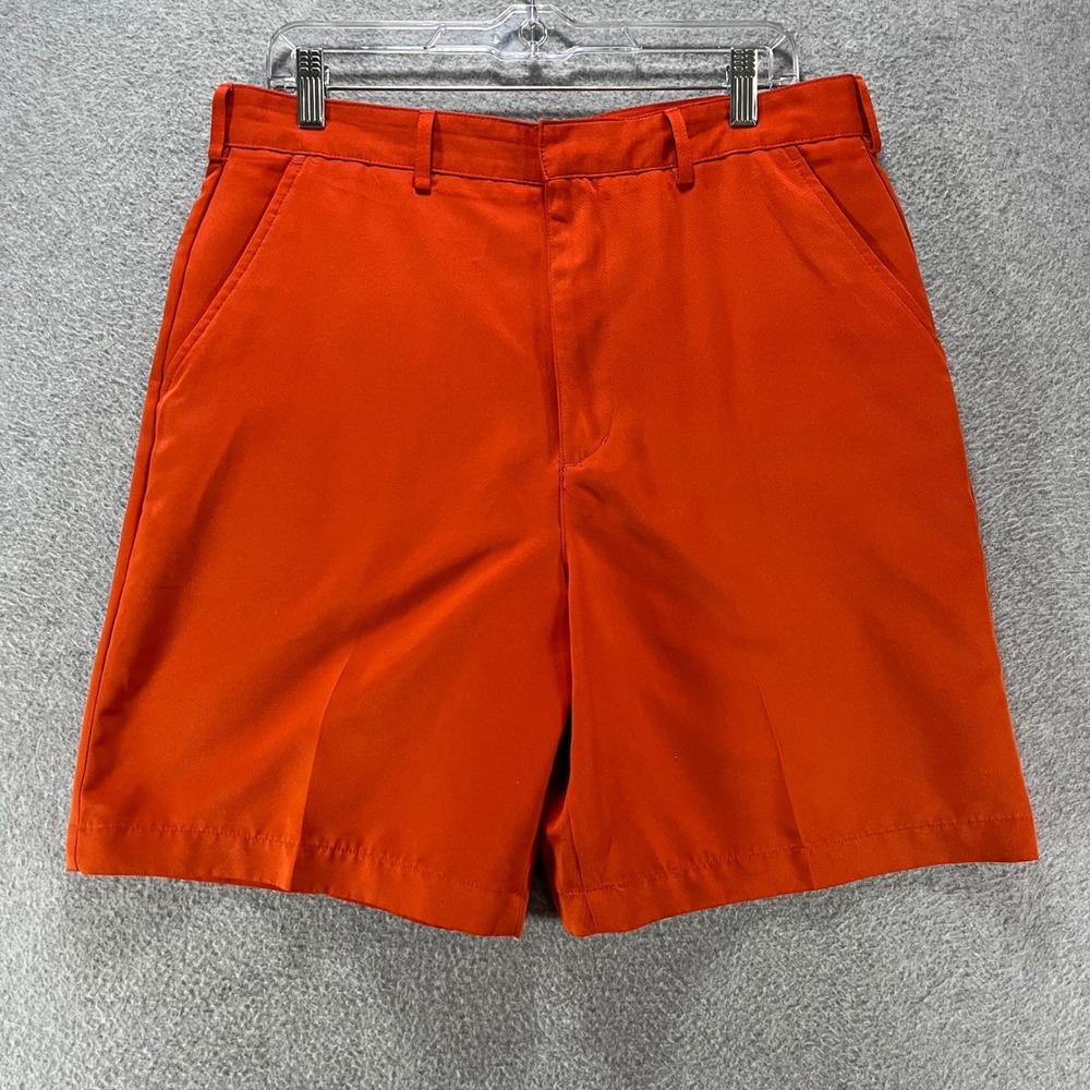Walter Hagen Golf Shorts Mens 34 Orange Athleisure Preppy